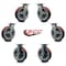 Service Caster Replacement Caster Set for Magliner Casters 130077 and 130078, 6PK MAG-SCC-30CS820-PPUR-4-R-2 - alternate 3